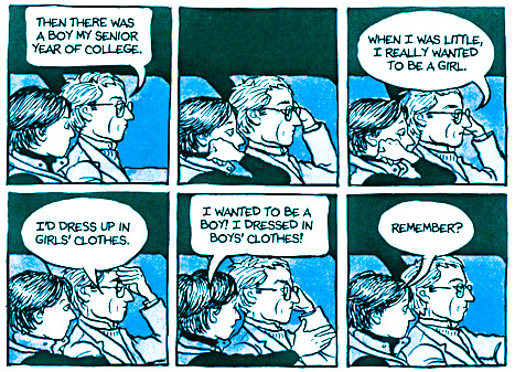 Figure 1. Alison and her father have their first frank discussion regarding his sexuality. Although their relationship is cold and distant, this marks one of the moments in which they begin to grow closer to each other.